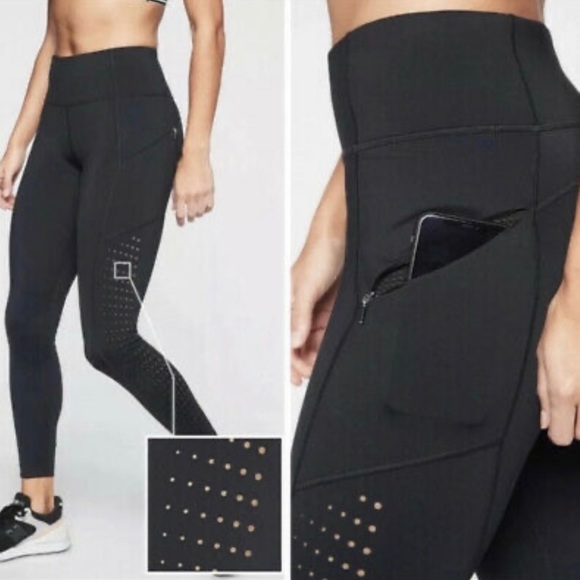 Athleta Contender Laser Cut 7/8 Tight Pockets Size Small - Picture 3 of 17